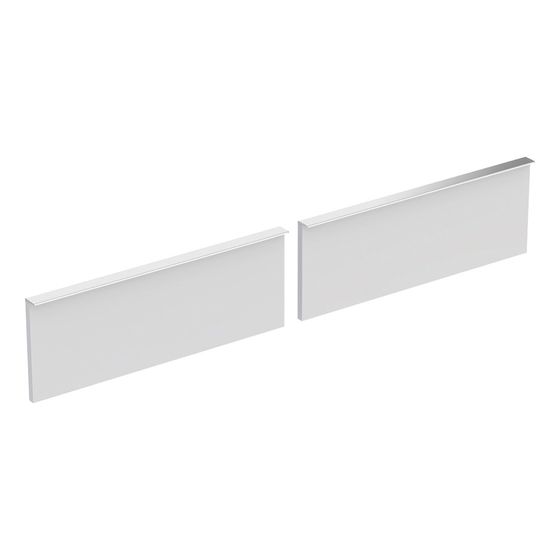 Geberit Set Schubladenfronten für iCon Unterschrank für Doppelwaschtisch, Weiß, Breite Waschtisch 120cm, 2 Stück