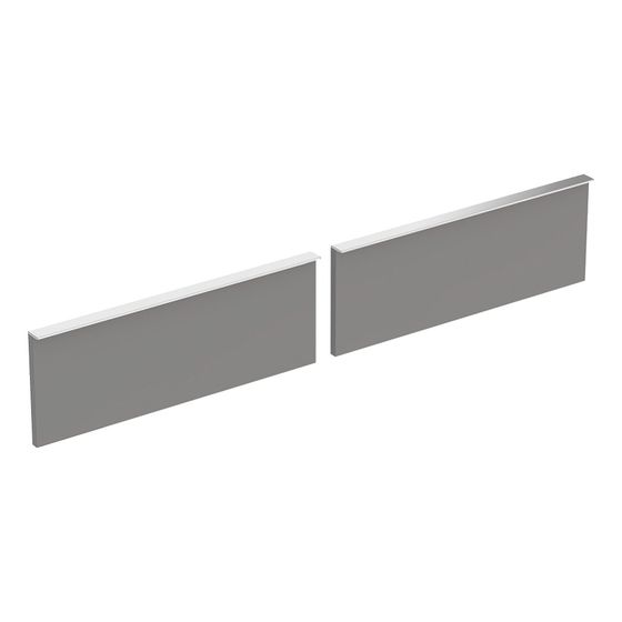 Geberit Set Schubladenfronten für iCon Unterschrank für Waschtisch, Platin, Breite Waschtisch 120cm, 2 Stück