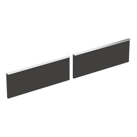 Geberit Set Schubladenfronten für iCon Unterschrank für Waschtisch, Lava, Breite Waschtisch 120cm, 2 Stück