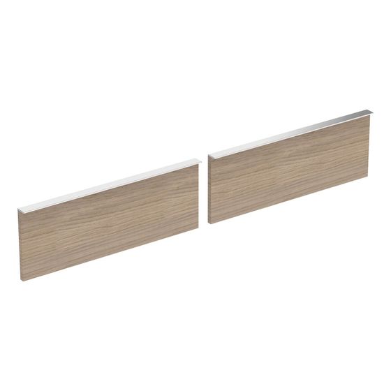 Geberit Set Schubladenfronten für iCon Unterschrank für Doppelwaschtisch Eiche natur, Breite Waschtisch 120cm, 2 Stück