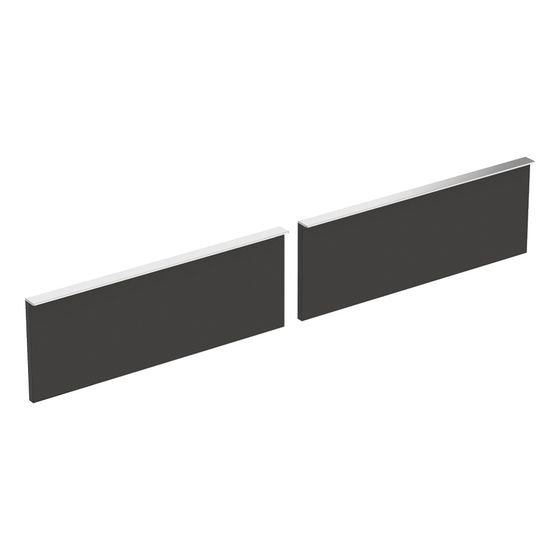 Geberit Set Schubladenfronten für iCon Unterschrank für Doppelwaschtisch, lava, Breite Waschtisch 120cm, 2 Stück