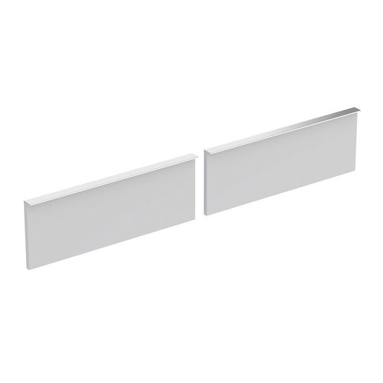 Geberit Set Schubladenfronten für iCon Unterschrank für Doppelwaschtisch, Weiß, lackiert matt, B Waschtisch 120cm, 2 Stück