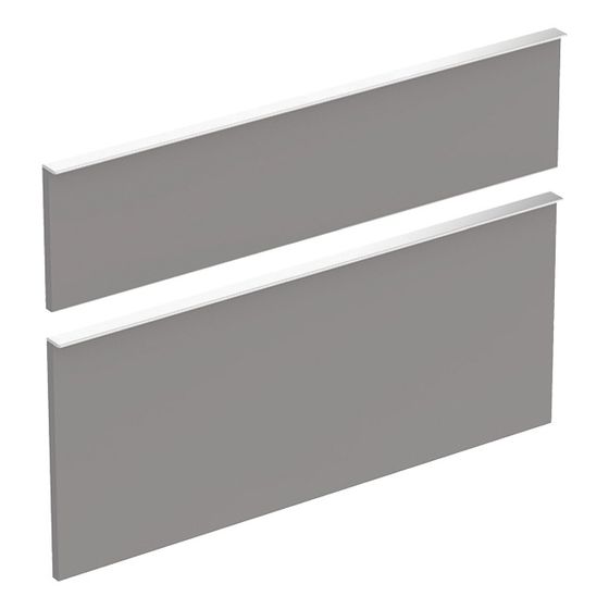 Geberit Set Schubladenfronten für iCon Unterschrank für Waschtisch Platin, Breite Waschtisch 90cm, 2 Stück