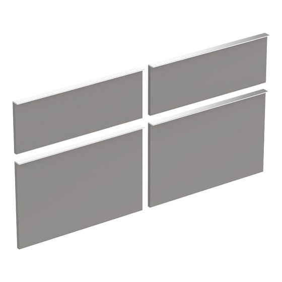 Geberit Set Schubladenfronten für iCon Unterschrank für Waschtisch, Platin, Breite Waschtisch 120cm, 4 Stück
