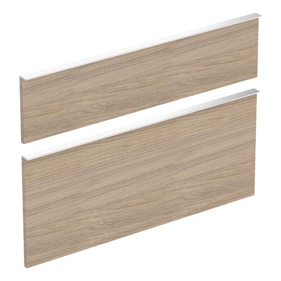 Geberit Set Schubladenfronten für iCon Unterschrank für Waschtisch Eiche natur/Melamin Holzstruktur, Waschtisch 90cm, 2 Stück