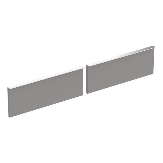 Geberit Set Schubladenfronten für iCon Unterschrank für 2 Waschtische, Platin, Breite Waschtisch 120cm, 2 Stück
