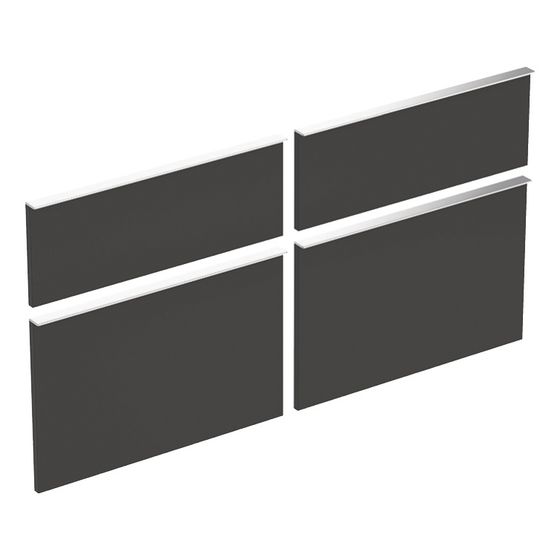 Geberit Set Schubladenfronten für iCon Unterschrank für Doppelwaschtisch, lava, Breite Waschtisch 120cm, 4 Stück