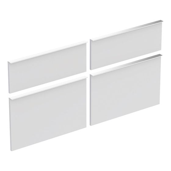 Geberit Set Schubladenfronten für iCon Unterschrank für Waschtisch Weiß lackiert matt, Breite Waschtisch 120cm, 4 Stück