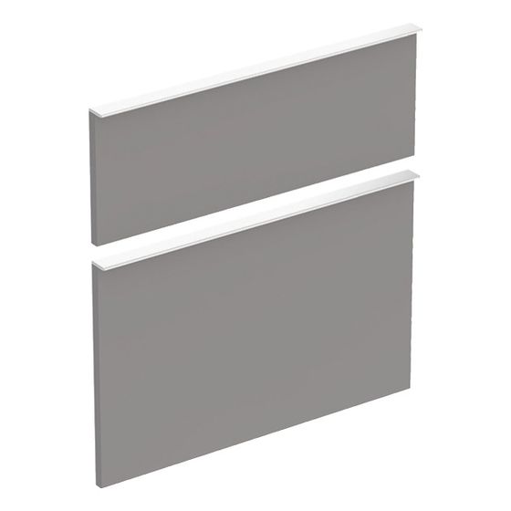 Geberit Set Schubladenfronten für iCon Unterschrank für Waschtisch Platin, Breite Waschtisch 60cm, 2 Stück