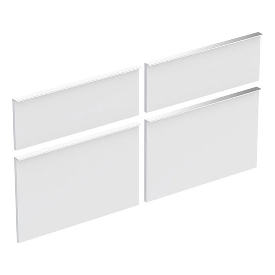 Geberit Set Schubladenfronten für iCon Unterschrank für Waschtisch, Weiß, Breite Waschtisch 120cm, 4 Stück