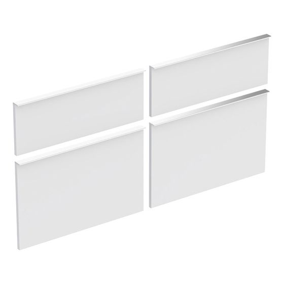 Geberit Set Schubladenfronten für iCon Unterschrank für Doppelwaschtisch, Weiß, Breite Waschtisch 120cm, 4 Stück
