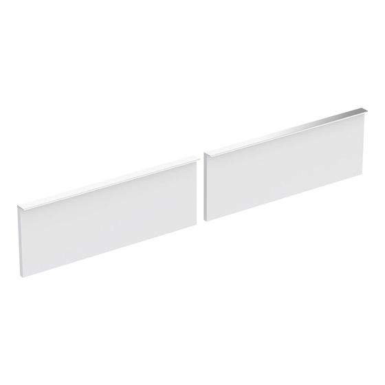 Geberit Set Schubladenfronten für iCon Unterschrank für 2 Waschtische, Weiß, Breite Waschtisch 120cm, 2 Stück