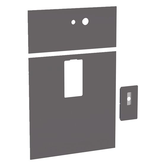 Geberit Frontverkleidung für Monolith Sanitärmodul für Waschtisch, Breite 73cm, für Mischer rechts, Umbra/Glas