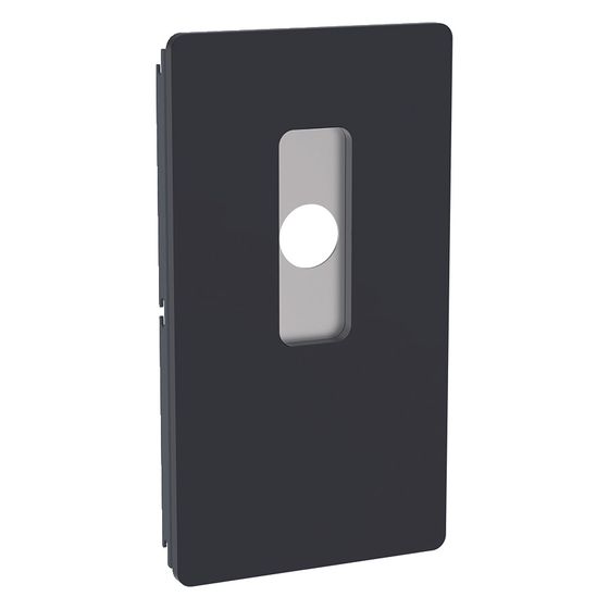 Geberit Serviceöffnung für Wandarmaturen, Monolith Sanitärmodul für Waschtisch, Schwarz/Glas