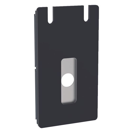 Geberit Serviceöffnung für Standarmaturen, Monolith Sanitärmodul für Waschtisch, Schwarz/Glas