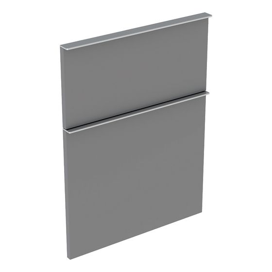 Geberit iCon Set Schubladenfronten für Seitenschrank, Breite 45cm, Platin, 2 Stück