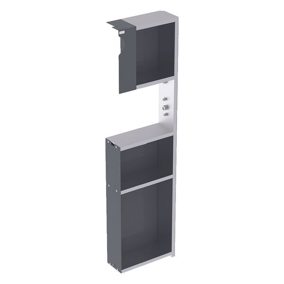 Geberit Auszug rechts, für Monolith Sanitärmodul für Waschtisch Aluminium gebürstet