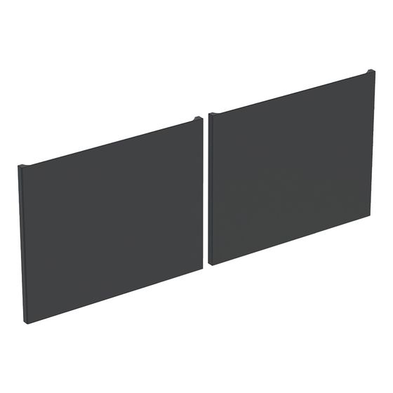 Geberit Set Schubladenfronten für Renova Plan Unterschrank für Doppelwaschtisch, Lava, Breite Waschtisch 130cm, 2 Stück