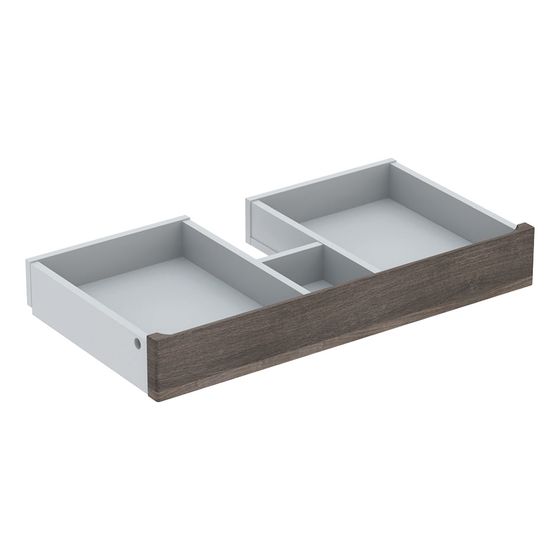Geberit innere Schublade für Renova Plan Unterschrank für Doppelwaschtisch Eiche, Breite Waschtisch 130cm