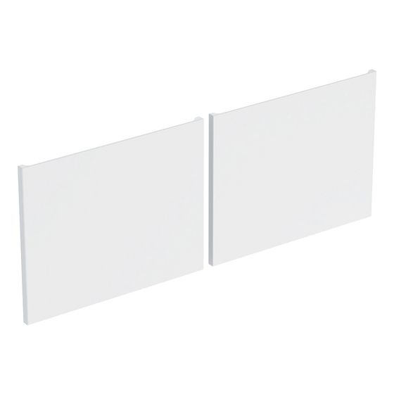 Geberit Set Schubladenfronten für Renova Plan Unterschrank für Doppelwaschtisch Weiß, Breite Waschtisch 130cm, 2 Stück