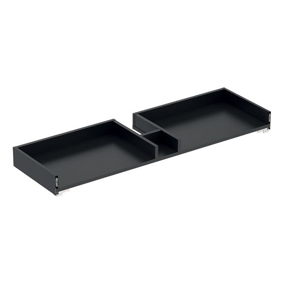 Geberit obere Schublade für Unterschrank Front, Auszugsschienen, zu SmyleS Waschtischunterschrank Breite 120cm
