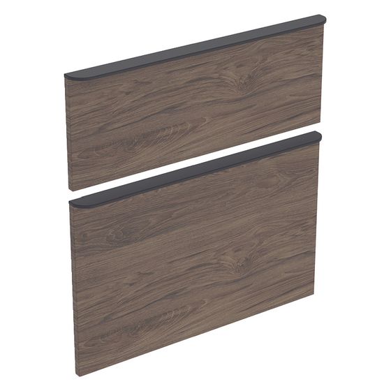 Geberit Set Schubladenfronten für Smyle Square Unterschrank, für Waschtisch Breite 60cm, Nussbaum