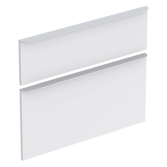 Geberit Schubladenfronten mit Griffe Weiß hochglanz, zu SmyleS Waschtischunterschrank Breite 75cm