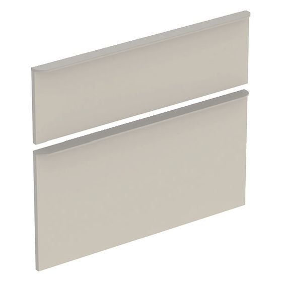 Geberit Schubladenfronten mit Griffe Sandgrau, zu SmyleS Waschtischunterschrank Breite 75cm