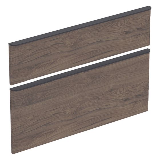 Geberit Schubladenfronten mit Griffe Nussbaum, zu SmyleS Waschtischunterschrank Breite 90cm