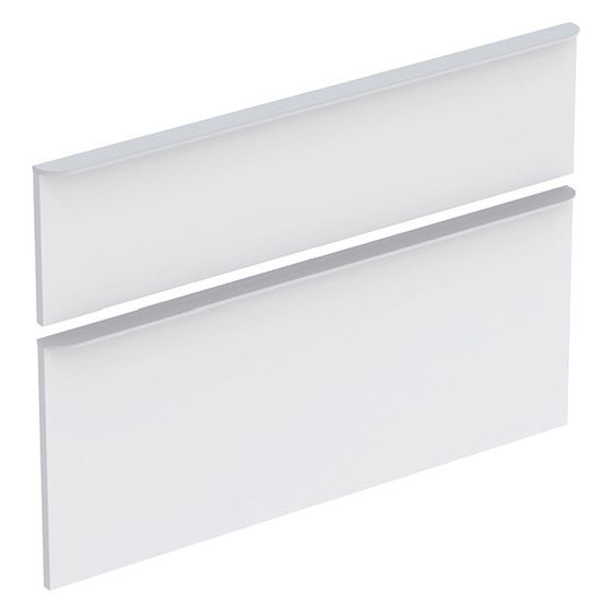 Geberit Schubladenfronten mit Griffe Weiß hochglanz, zu SmyleS Waschtischunterschrank Breite 90cm