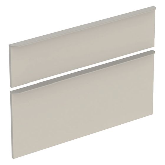 Geberit Schubladenfronten mit Griffe Sandgrau, zu SmyleS Waschtischunterschrank Breite 90cm