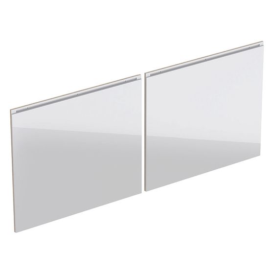 Geberit Set Schubladenfronten für Unterschrank für Doppelwaschtisch, Weiß, Breite Waschtisch 120cm