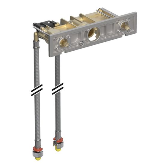 Geberit Ventilblock für ONE Waschtischarmatur, Wandmontage, für ONE Montageelement und ONE Waschtisch verkürzte Ausladung
