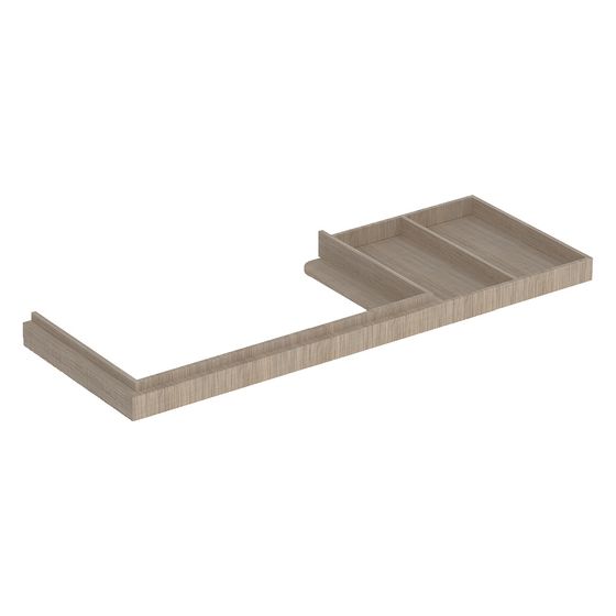 Geberit Waschtischrahmen für Citterio, mit Ablagefläche rechts, 133cm, Eiche beige, 595539000