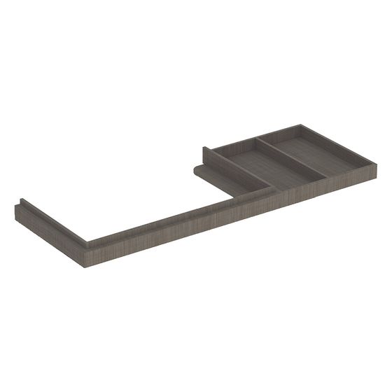 Geberit Waschtischrahmen für Citterio, mit Ablagefläche rechts, 133cm, Eiche Graubraun, 595540000