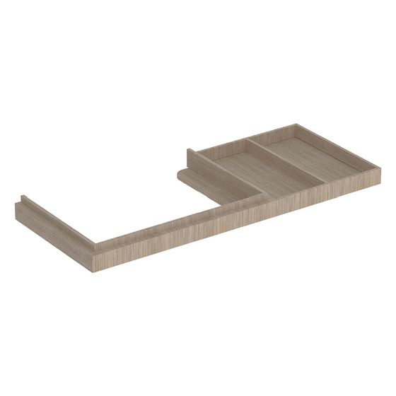 Geberit Waschtischrahmen für Citterio, mit Ablage rechts, 118cm, Eiche beige, 595532000