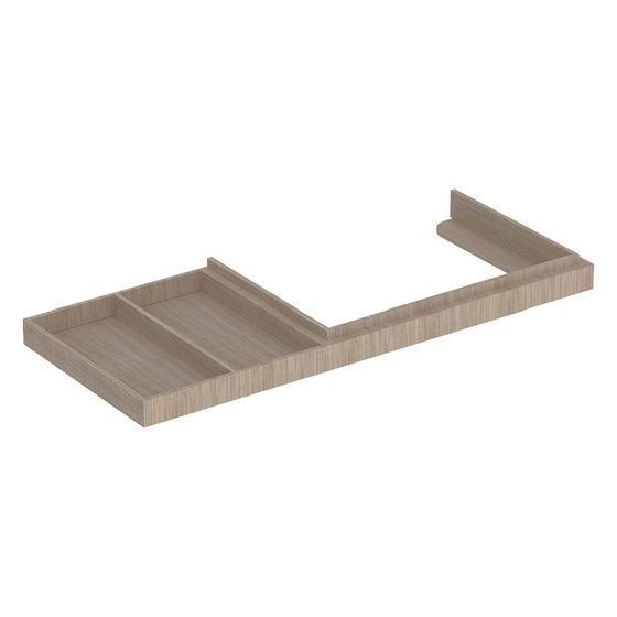 Geberit Waschtischrahmen für Citterio, Ablagefläche links, 118cm, Eiche beige, 595537000
