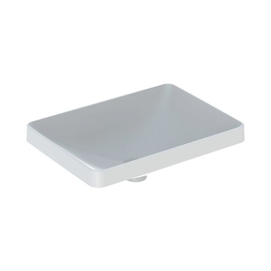 Geberit VariForm Einbauwaschtisch rechteckig, Breite 55cm, Tiefe 40cm, ohne Hahnloch, ohne Überlauf, glasiert