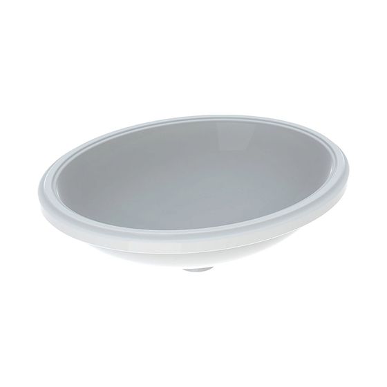 Geberit VariForm Unterbauwaschtisch, oval Breite 56cm, Tiefe 46cm, ohne Hahnloch, ohne Überlauf, KeraTect, Weiß