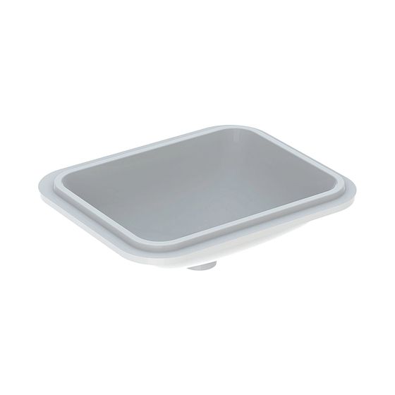 Geberit VariForm Unterbauwaschtisch, rechteckig Breite 53cm, Tiefe 44cm, ohne Hahnloch, ohne Überlauf, KeraTect, Weiß