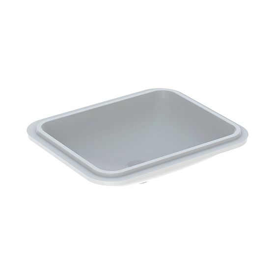 Geberit VariForm Unterbauwaschtisch, rechteckig Breite 58cm, Tiefe 49cm, ohne Hahnloch, ohne Überlauf, KeraTect, Weiß