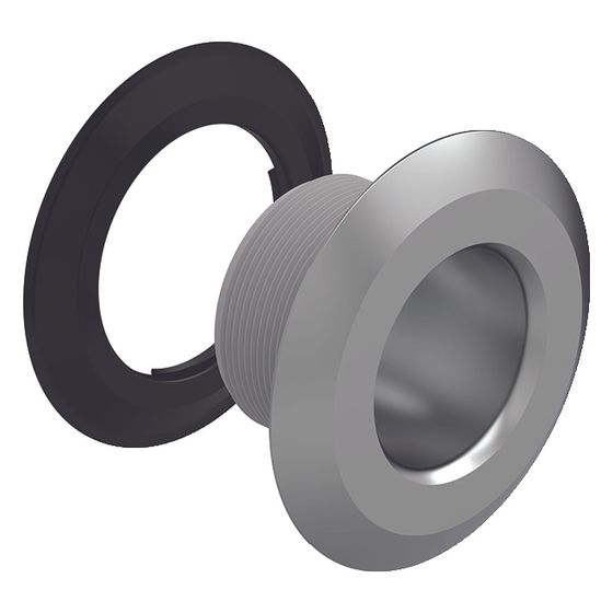 Geberit Flansch mit Schleifring für Badewannenablauf PushControl, 38mm, Mattverchromt, 241713461