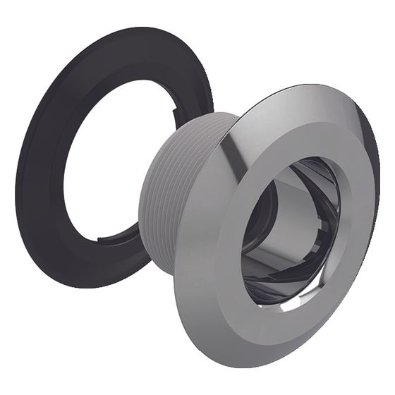 Geberit Flansch mit Schleifring für Badewannenablauf PushControl, 38mm, Hochglanz verchromt, 241713211