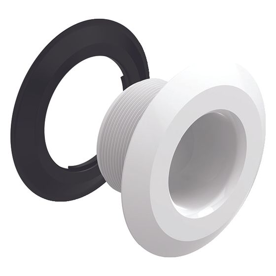 Geberit Flansch mit Schleifring für Badewannenablauf PushControl, 38mm, Alpinweiß, 241713111