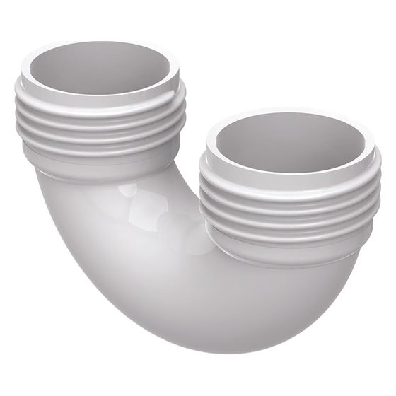 Geberit Gewindebogen, 40mm, 180 Grad, 8cm, 5,8cm, Alpinweiß, 242098111
