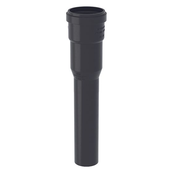 Geberit Anschlussstutzen für CleanLine Duschrinne und CleanPoint Duschbodenablauf, stockwerksdurchdringend, Schwarz, 244482161