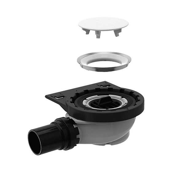 Geberit Duschwannenablauf mit Geruchsverschlusshalterung, für Setaplano Duschfläche, Sperrwasserhöhe 50mm
