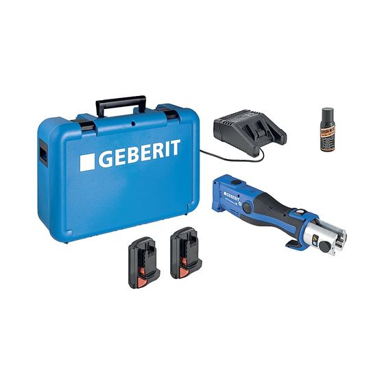 Geberit ACO 203plus Pressgerät im Koffer 18V, 230V/50-60 Hz, Typ 2, für FlowFit