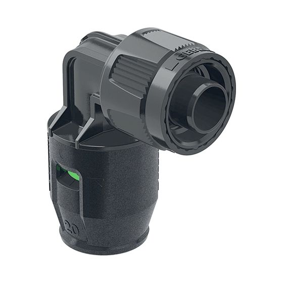 Geberit PushFit Übergangswinkel 90 Grad mit MasterFix PVDF, d 20mm, RpMF 1/2″
