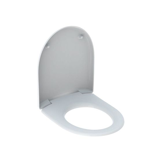 Geberit Renova WC-Sitz Befür von oben, Absenkautomatik, o. Quick-Release-Scharniere, Befür von oben, Pergamon/glänzend